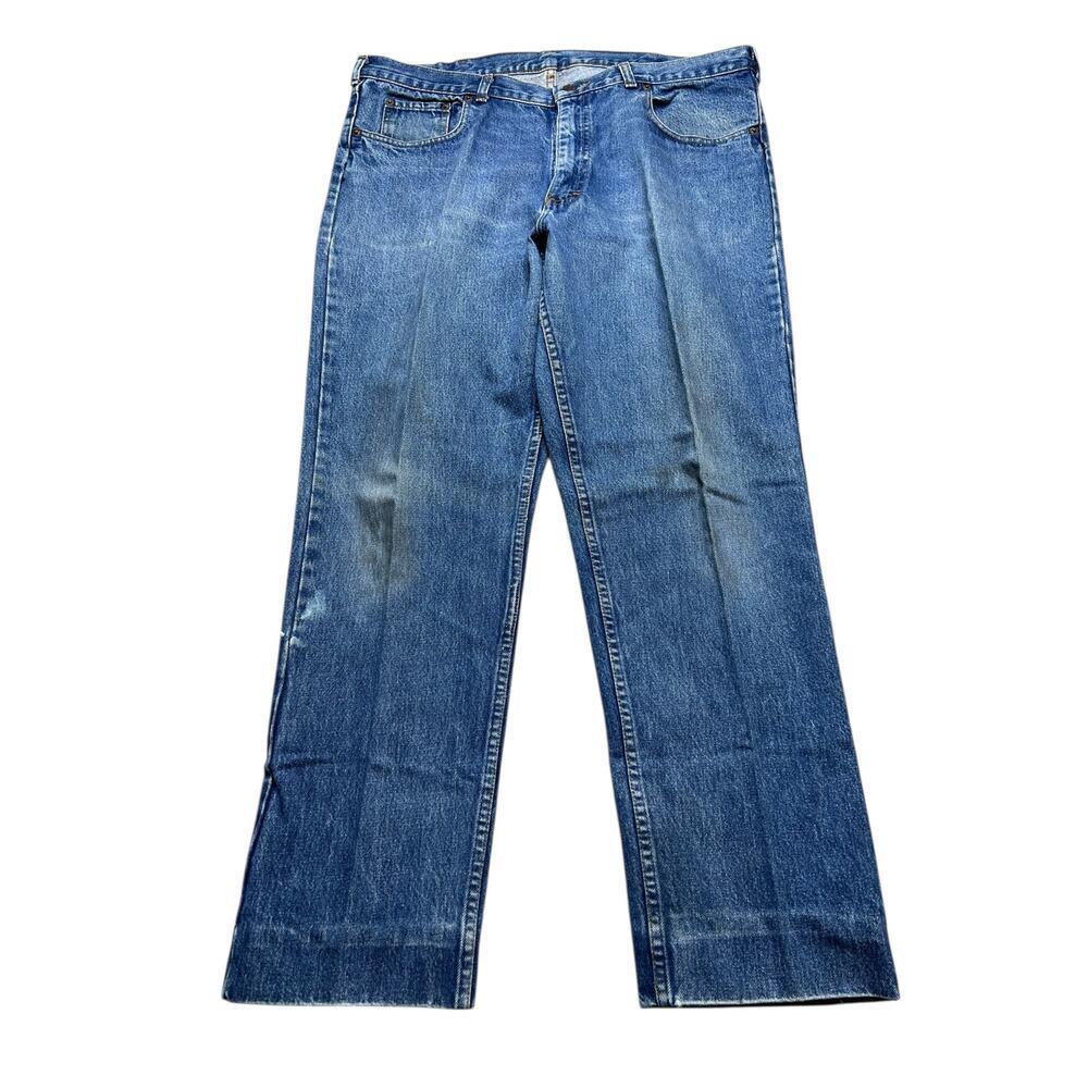 Vintage 90s Polo Ralph Lauren Dungarees Jeans Men's‎ 38x31 Distress Made in USA